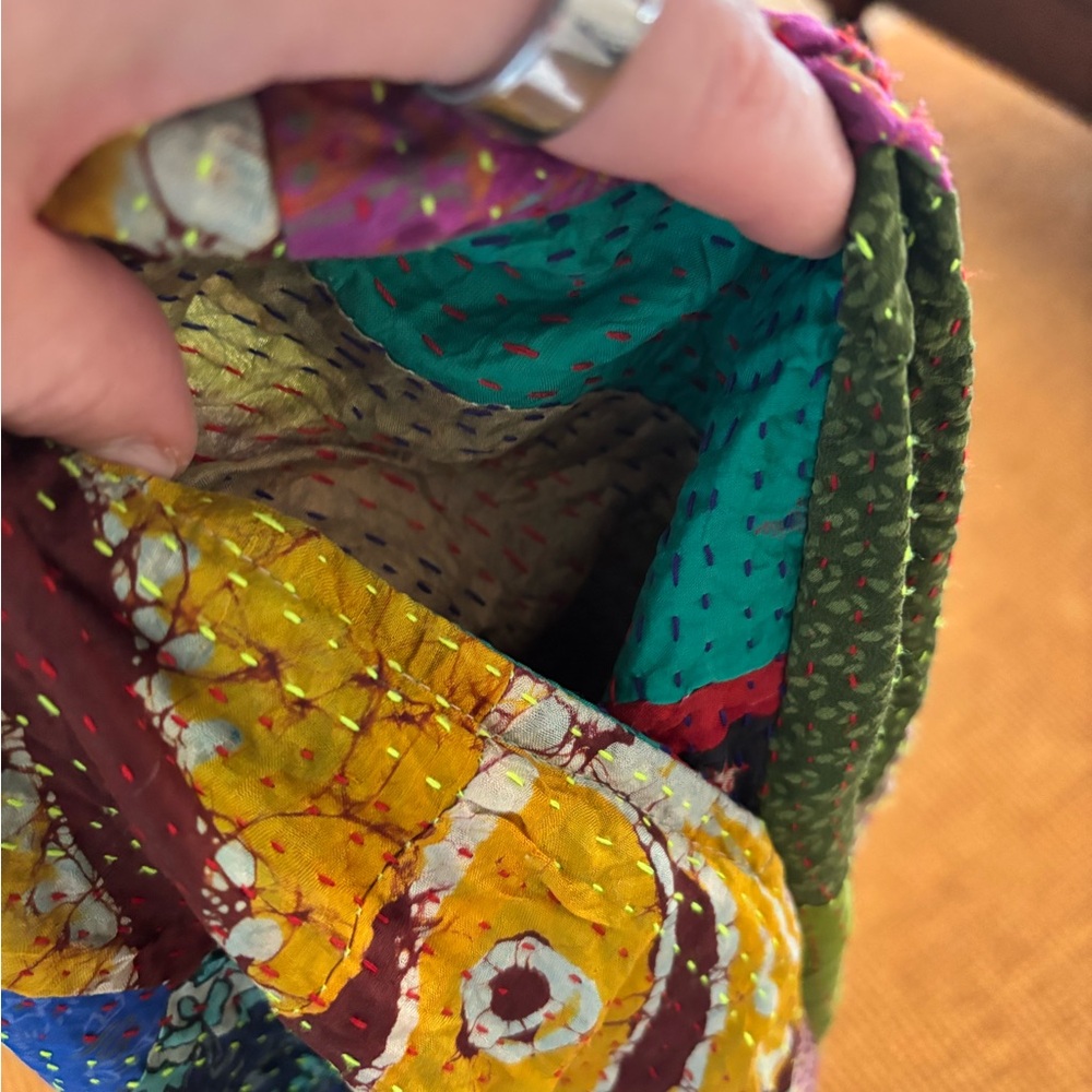 Silk Boho Patchwork Pants - image 3